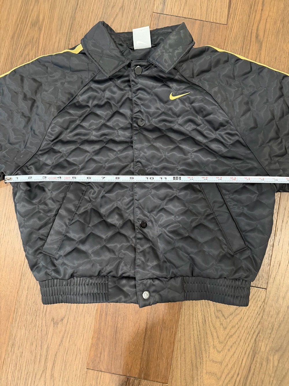 Nike Team Sports Women's Quilted Bomber Jacket - Black/Yellow - Size Medium - Picture 5 of 7